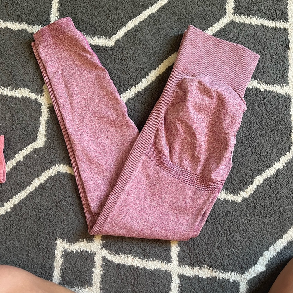 Pink gymshark dupe amazon leggings